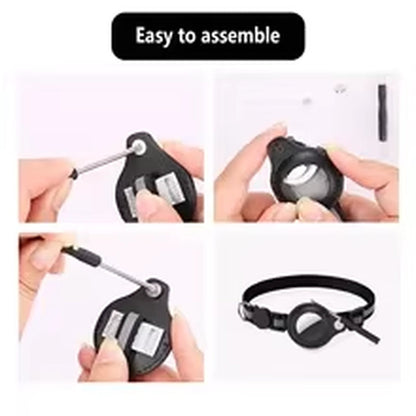 Cat Airtag Holder Collar Breakaway Reflective Strips Adjustable Kitten Collar Waterproof Cat Bell Collar Pet Air Tag Case Pets